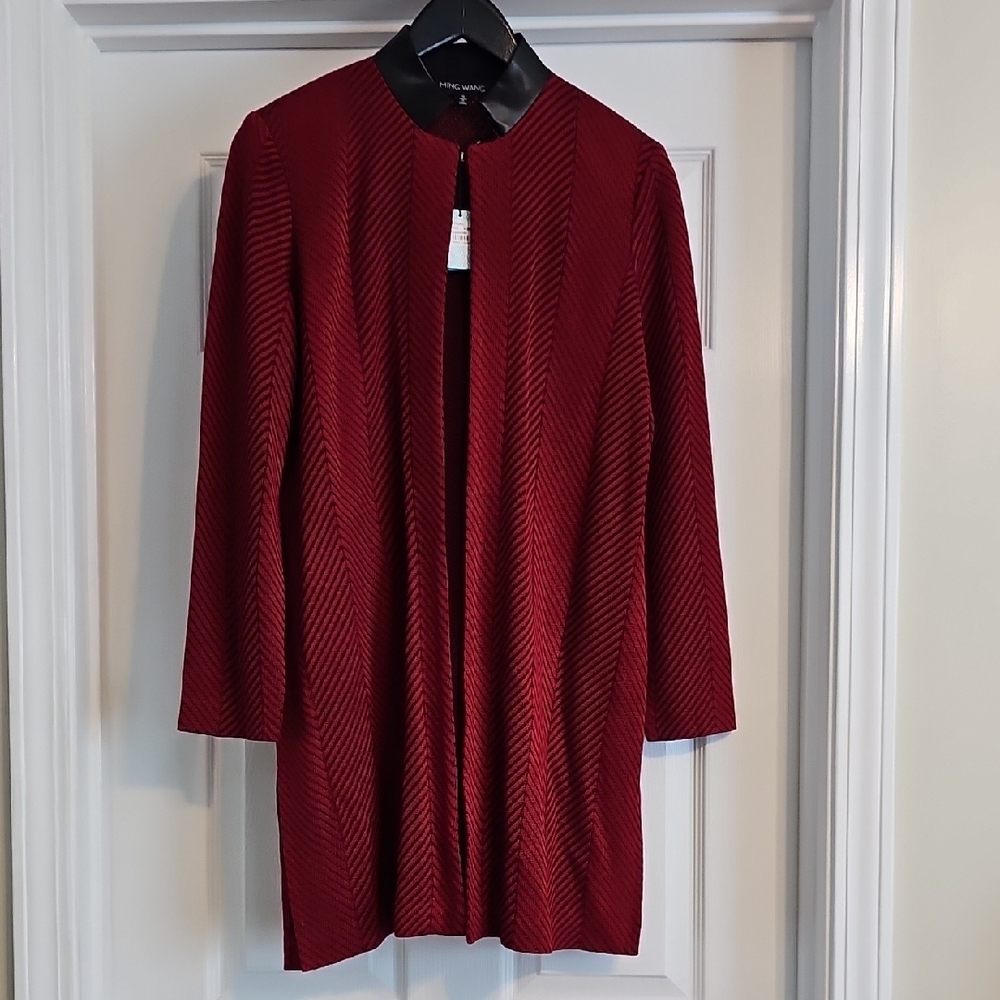 Chic Red Long Coat